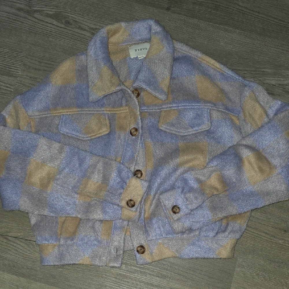 HYFVE Blue and Tan Plaid Jacket